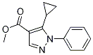 Structure of METHYL 5-CYCLOPROPYL-1-PHENYLPYRAZOLE-4-CARBOXYLATE 95%