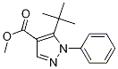 Methyl5-t-butyl-1-phenylpyrazole-4-carboxylate结构式