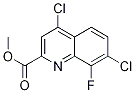 METHYL 4,7-DICHLORO-8-FLUOROQUINOLINE-2-CARBOXYLATE 98%结构式