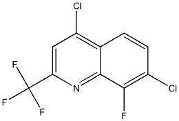 Structure of Quinoline,4,7-dichloro-8-fluoro-2-(trifluoromethyl)-