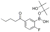 2-Fluoro-5-pentanoylphenylboronic acid,pinacol ester结构式