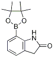 7-(4,4,5,5-Tetramethyl-1,3,2-dioxaborolan-2-yl)indolin-2-one结构式