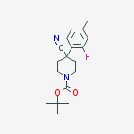 Tert-butyl 4-cyano-4-(2-fluoro-4-methylphenyl)piperidine-1-carboxylate结构式