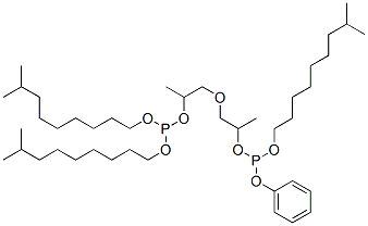 phosphorous acid, 2-[2-[[bis(isodecyloxy)phosphino]oxy]propoxy]-1-methylethyl isodecyl phenyl ester结构式