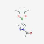 Structure of 1-[4-(4,4,5,5-Tetramethyl-1,3,2-dioxaborolan-2-yl)-1H-pyrazol-1-yl]-ethanone