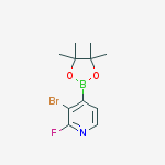 Structure of 3-BROMO-2-FLUOROPYRIDINE-4-BORONIC ACID PINACOL ESTER