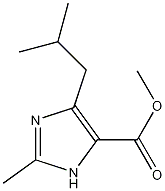 Structure of 1H-imidazole-5-carboxylic acid, 2-methyl-4-(2-methylpropyl)-, methyl ester