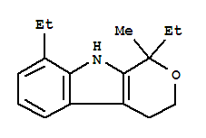 Structure of 1,8-diethyl-1-methyl-1,3,4,9-tetrahydropyrano[3,4-b]indole