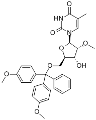 Structure of 5'-O-(DIMETHOXYTRITYL)-2'-O-METHYL-5-METHYLURIDINE