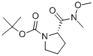 Structure of N-(TERT-BUTOXYCARBONYL)-L-PROLINE N-METHOXY-N-METHYLAMIDE