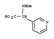 3-Pyridineacetic acid, a-(methylamino)-结构式