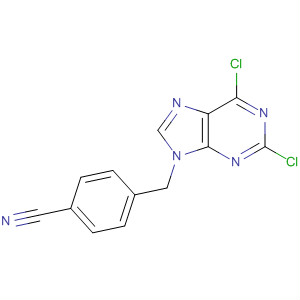 Benzonitrile, 4-[(2,6-dichloro-9H-purin-9-yl)methyl]-结构式