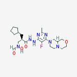 Structure of Cyclopentanepropanoic acid, α-[(forMylhydroxyaMino)Methyl]-, 2-[5-fluoro-6-[(9aS)-hexahydropyrazino[2,1-c][1,4]oxazin-8(1H)-yl]-2-Methyl-4-pyriMidinyl]hydrazide, (αR)-