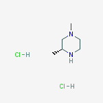 (R)-1,3-二甲基哌嗪二盐酸盐结构式