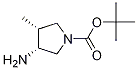 (3R,4R)-tert-butyl 3-amino-4-methylpyrrolidine-1-carboxylate结构式