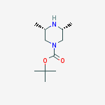Structure of (3S,5R)-tert-butyl 3,5-diMethylpiperazine-1-carboxylate