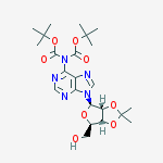 Adenosine, N,N-bis[(1,1-dimethylethoxy)carbonyl]-2',3'-O-(1-methylethylidene)-结构式