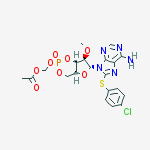 Structure of 8-pCPT-2-O-Me-cAMP-AM (007-AM) (8-(4-Chlorophenylthio)-2''-O-methylad enosine-3'',5''-cyclic monophosphate acetoxymethyl ester)