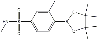 2-Methyl-4-(N-methylsulfamoyl)phenylboronic acid, pinacol ester结构式