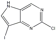 2-氯-7-碘-5H-吡咯并[3,2-d]嘧啶结构式