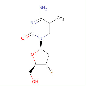 Cytidine, 2',3'-dideoxy-3'-fluoro-5-methyl-结构式