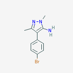 Structure of 4-(4-Bromophenyl)-2,5-dimethylpyrazol-3-amine