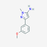 Structure of 3-(3-methoxyphenyl)-1-methyl-1H-pyrazol-5-amine