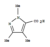 1H-PYRAZOLE-5-CARBOXYLIC ACID,1,3,4-TRIMETHYL-结构式
