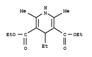 4-乙基-1,4-二氢-2,6-二甲基-3,5-吡啶羧酸二乙酯结构式