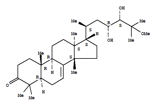 Structure of (5xi,13alpha,14beta,20S,23R,24S)-23,24-dihydroxy-25-methoxylanost-7-en-3-one