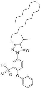1-(4-PHENOXY-3-SULFOPHENYL)-3-HEPTADECYL-4-ISOPROPYL-2-PYRAZOLIN-5-ONE结构式
