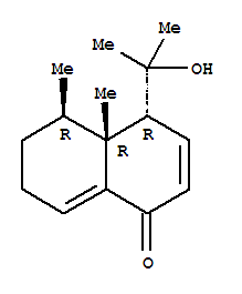 Structure of 1(4H)-Naphthalenone,4a,5,6,7-tetrahydro-4-(1-hydroxy-1-methylethyl)-4a,5-dimethyl-, [4R-(4a,4ab,5b)]-