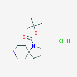 Structure of 1,8-Diazaspiro[4.5]decane-1-carboxylic acid, 1,1-diMethylethyl ester, (Hydrochloride) (1:1)