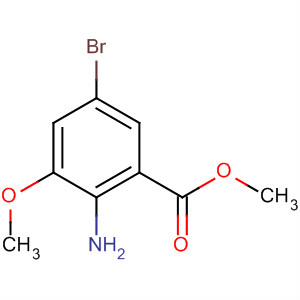 Structure of Benzoic acid, 2-amino-5-bromo-3-methoxy-, methyl ester