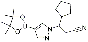 Structure of 3-Cyclopentyl-3-[4-(4,4,5,5-tetramethyl-1,3,2-dioxaborolan-2-yl)-1H-pyrazol-1-yl]propanenitrile