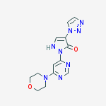 Structure of 2-(6-morpholin-4-ylpyrimidin-4-yl)-4-(triazol-1-yl)-1h-pyrazol-3-one