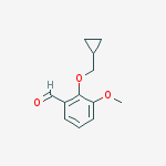 Structure of 2-(cyclopropylmethoxy)-3-methoxy-Benzaldehyde