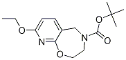 Structure of Pyrido[3,2-f]-1,4-oxazepine-4(5H)-carboxylic acid, 8-ethoxy-2,3-dihydro-, 1,1-diMethylethyl ester