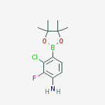 4-AMINO-2-CHLORO-3-FLUOROBENZENEBORONIC ACID PINACOL ESTER结构式
