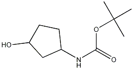 tert-Butyl (3-hydroxycyclopentyl)carbamate结构式