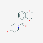 Structure of (2,3-Dihydro-benzo[1,4]dioxin-5-yl)-(4-hydroxy-piperidin-1-yl)-Methanone