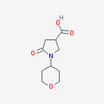5-oxo-1-(tetrahydro-2H-pyran-4-yl)pyrrolidine-3-carboxylic acid结构式