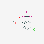 Structure of benzoic acid, 4-chloro-2-(trifluoromethyl)-, methyl ester