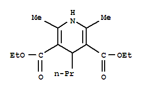 diethyl 1,4-dihydro-2,6-dimethyl-4-propylpyridine-3,5-dicarboxylate结构式