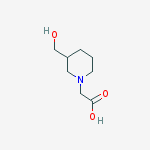 2-(3-(hydroxymethyl)piperidin-1-yl)acetic acid结构式