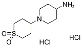 Structure of 1-(1,1-dioxidotetrahydro-2H-thiopyran-4-yl)-4-piperidinamine(SALTDATA: 2HCl)