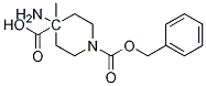 1,4-Piperidinedicarboxylic acid, 4-aMino-, 4-Methyl 1-(phenylMethyl) ester结构式