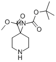 Structure of 4-N-BOC-AMINO-PIPERIDINE-4-CARBOXYLIC ACID METHYL ESTER