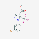 Structure of 1-(3-bromophenyl)-5-(trifluoromethyl)-1H-Pyrazole-4-carboxylic acid