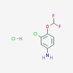 Structure of 3-chloro-4-(difluoromethoxy)aniline;hydrochloride